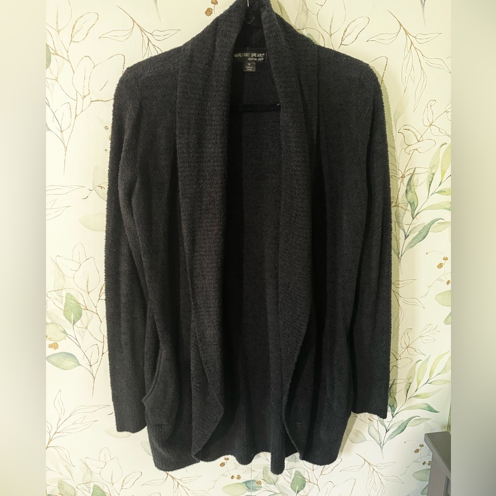 Barefoot Dreams CozyChic Lite® Circle Cardi in black - Picture 2 of 5